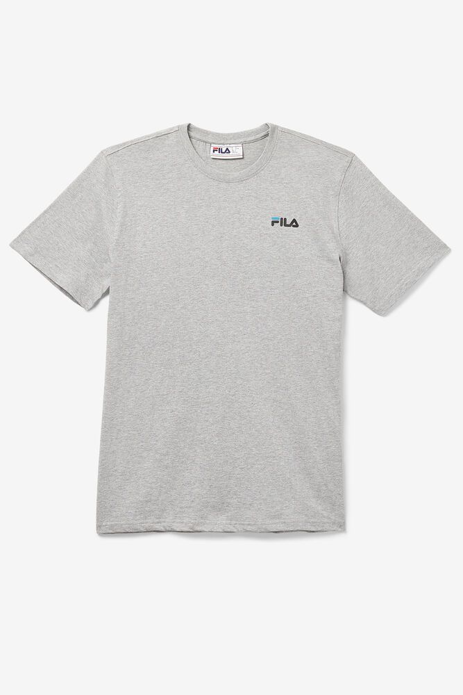 Fila Shoe Tower Grey T-Shirt Mens - NZ 02145-FVQD